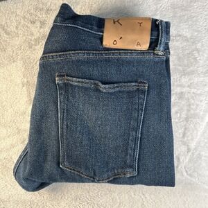 KTOA Men's Slim Straight Jeans - Blue